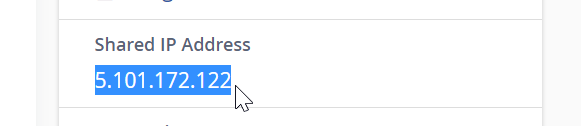 Shared IP Address in cPanel